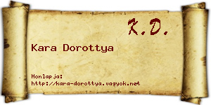 Kara Dorottya névjegykártya